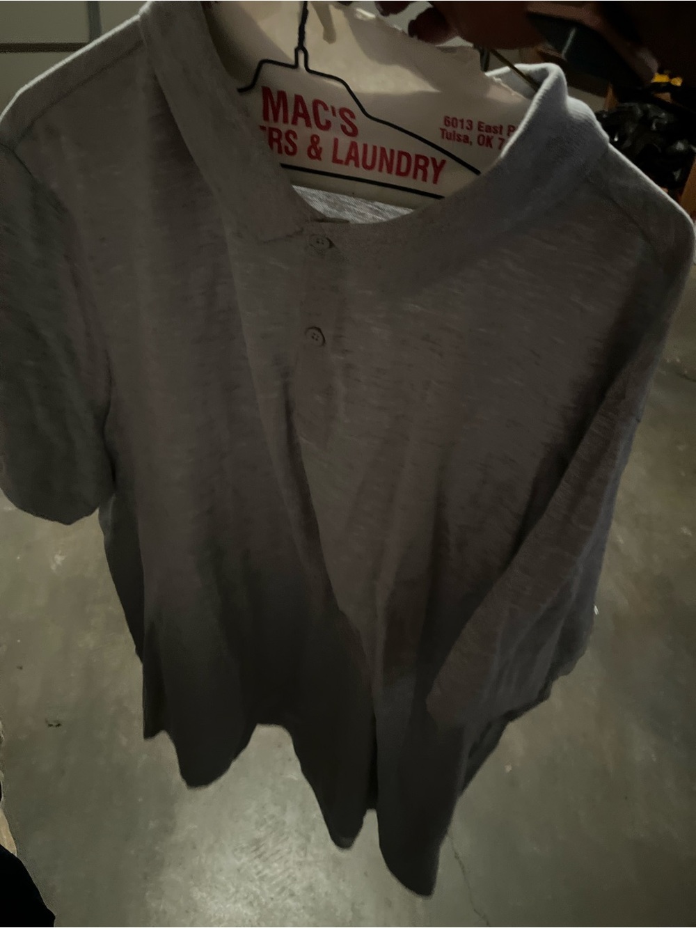 Men's Short-Sleeve Henley Shirt - Gray